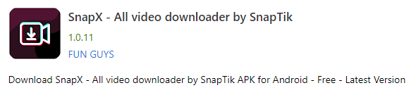 All video downloader - SnapX