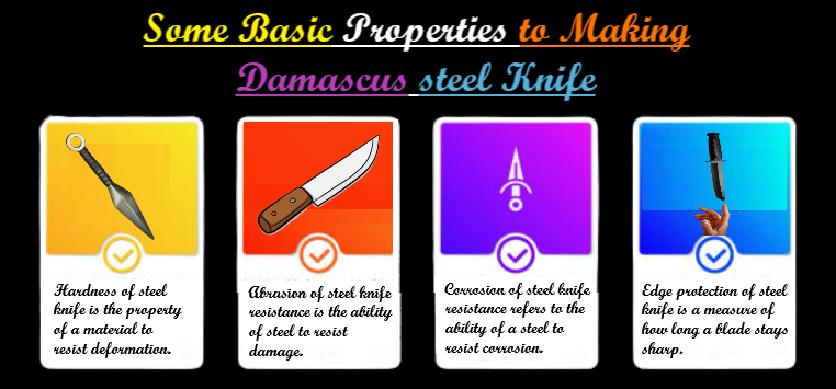 What are Some Basic Properties to Making Damascus steel Knife