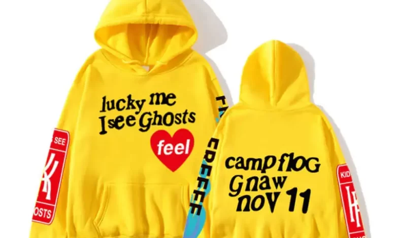 Kanye-West-Graffiti-Letter-Lucky-me-I-see-Ghosts-Hoodie-Yellow